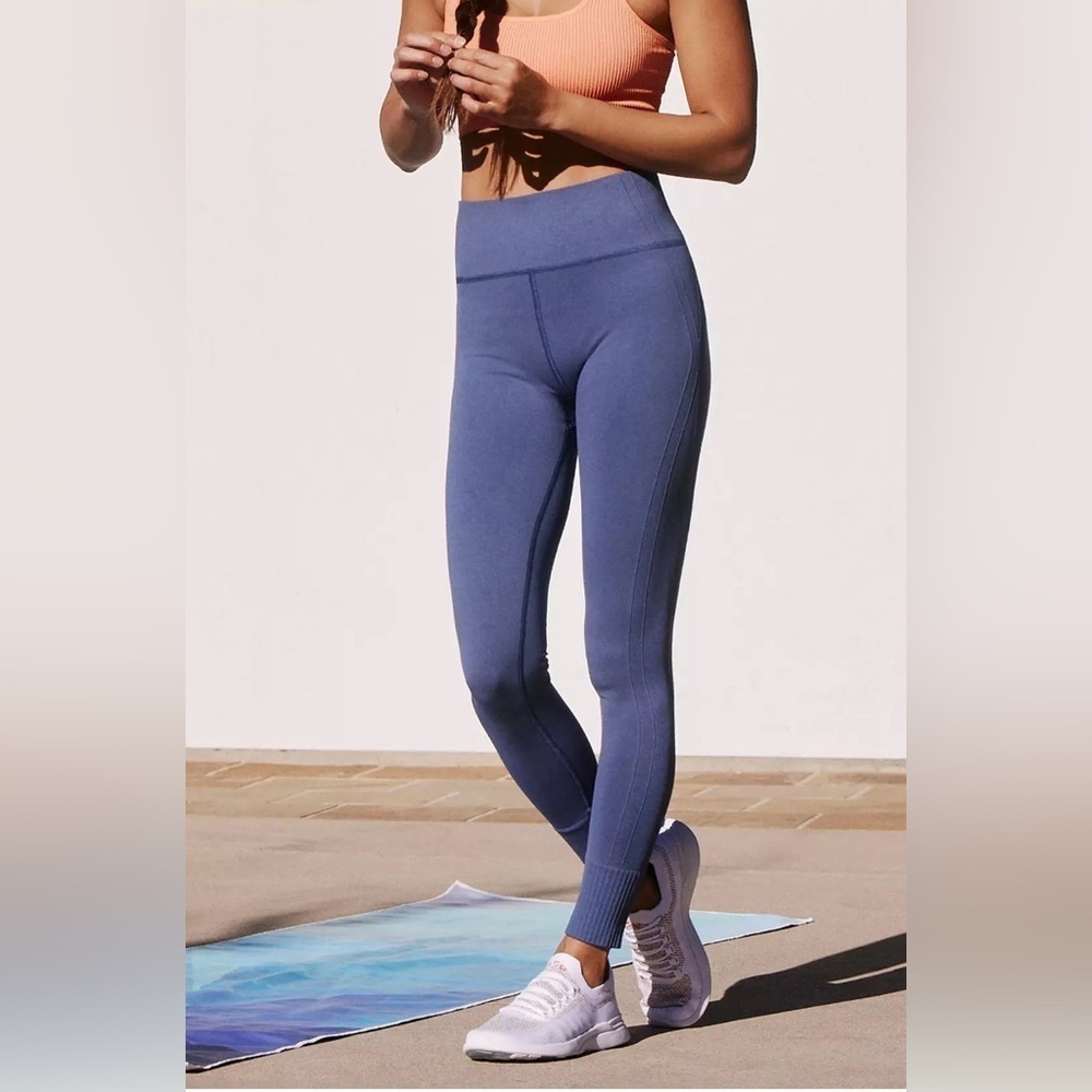 Anthropologie Monique Leggings Starlight Blue High Rise Active Small